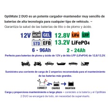 OPTIMATE 2 DUO 12V BATTERY CHARGER