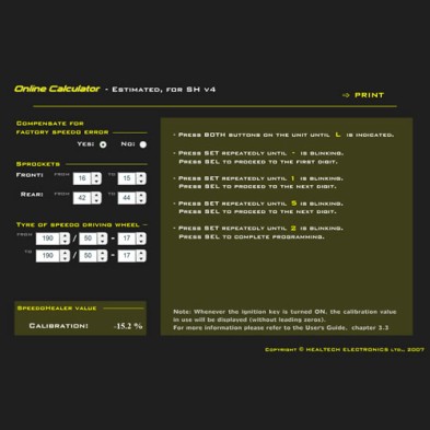 HEALTECH SPEEDOHEALER SH WIRING