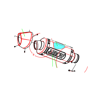 ARROW REPLACEMENT SILENCER SIST. COMPETITION" ZX10R 16-19
