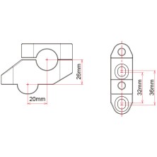 ZETA OFFSET HANDLEBAR RISER KIT (22.2mm)