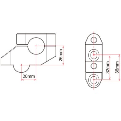 ZETA KIT DE TORRETAS DE MANILLAR DESPLAZADO (22.2mm)