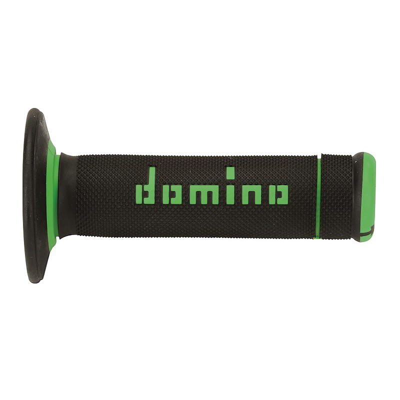 DOMINO OFF ROAD X-TREME GRIPS BLACK - GREEN CLOSED D 22 MM L 118 MM A19041C4440