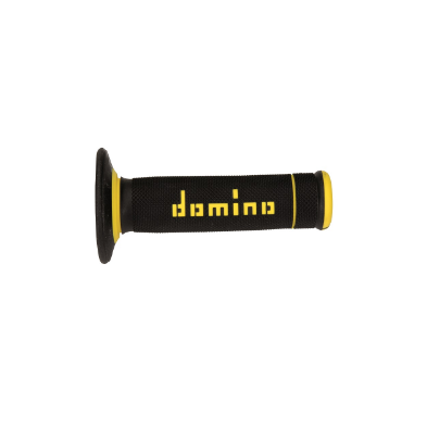 DOMINO OFF ROAD X-TREME GRIPS BLACK-YELLOW CLOSED D 22 MM L 118 MM A19041C4740