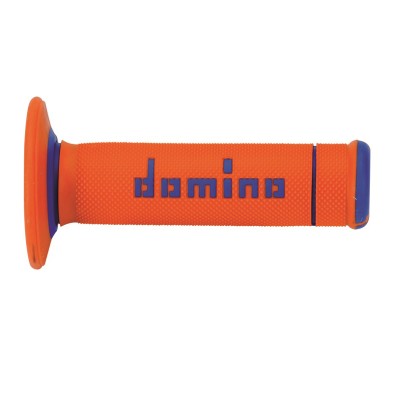 DOMINO OFF ROAD X-TREME GRIPS ORANGE-BLUE CLOSED D 22 MM L 118 MM A19041C4845