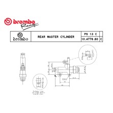 BREMBO BOMBA TRASERA Ø13MM 10477660