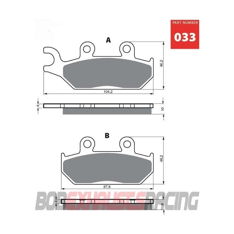 GOLDFREN BRAKE PADS S3 RACING - 033