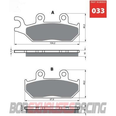 GOLDFREN BRAKE PADS S3 RACING - 033