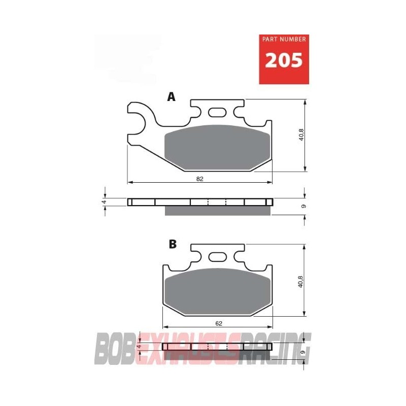 GOLDFREN PASTILLA FRENO S3 RACING - 205