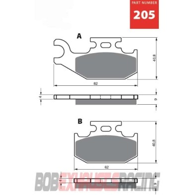 GOLDFREN PASTILLA FRENO S3 RACING - 205